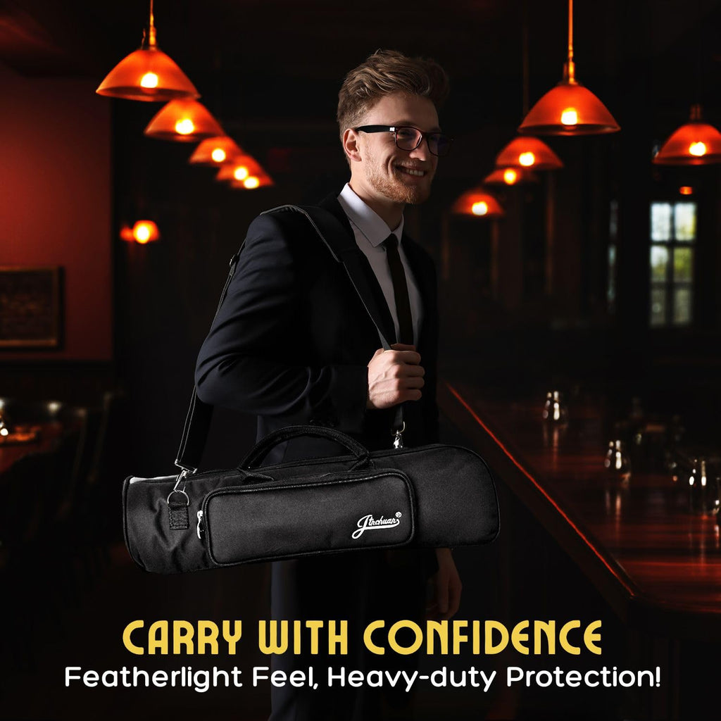 Cotton Padded Black Trumpet Bag with Adjustable Shoulder Strap E802395