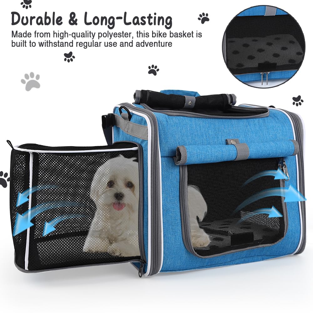Expandable Foldable Dog Bike Basket Carrier I64925
