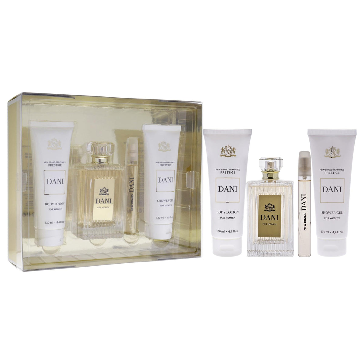 4 Pc Gift Set 3.3oz EDP Spray, 0.5oz EDP Spray, 4.4oz Shower Gel, 4.4oz Body Lotion M683