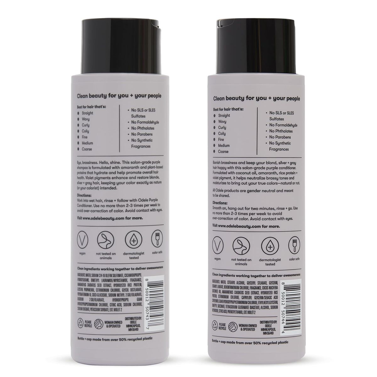 Sulfate-Free Purple Shampoo & Conditioner Set B48356