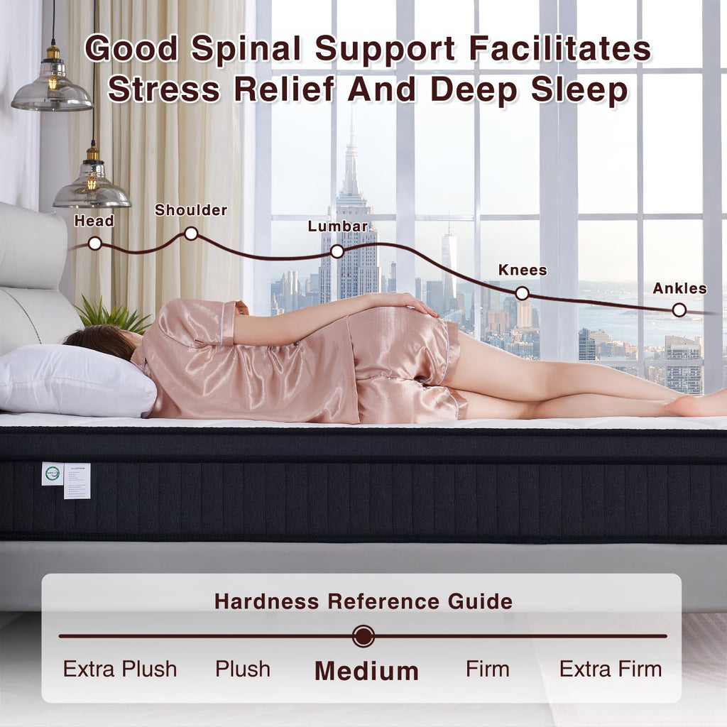 Full Size 12 Inch Hybrid Mattress E455782