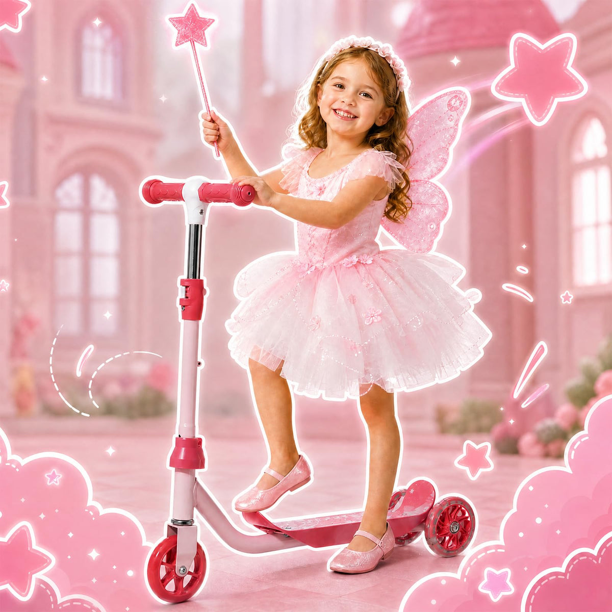 3 Wheel Kids Scooter with LED Light-Up Wheels E75380
