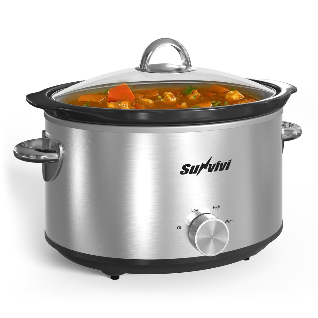 Small 4QT Slow Cooker with Ceramic Pot O486