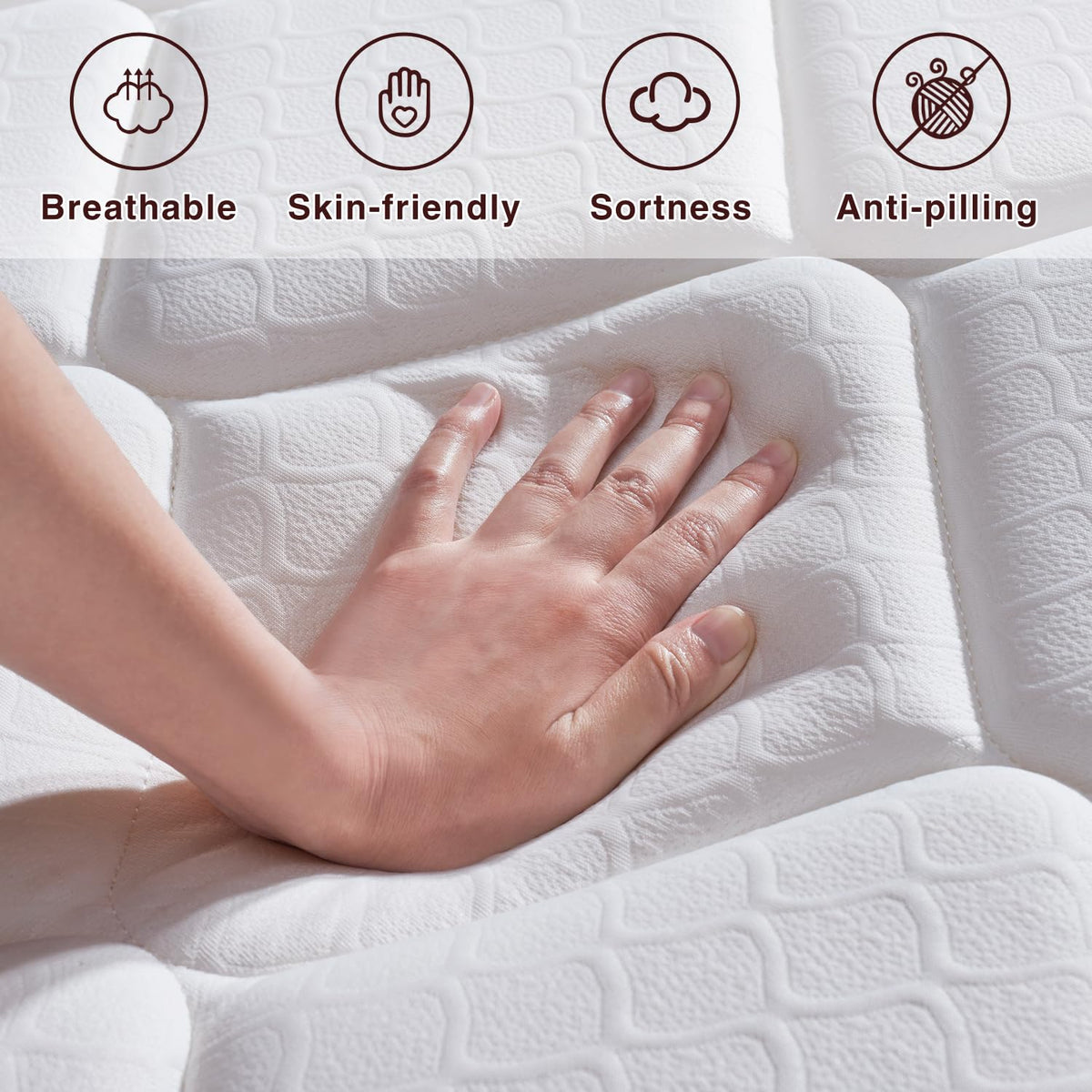 Full Size 12 Inch Hybrid Mattress E455782