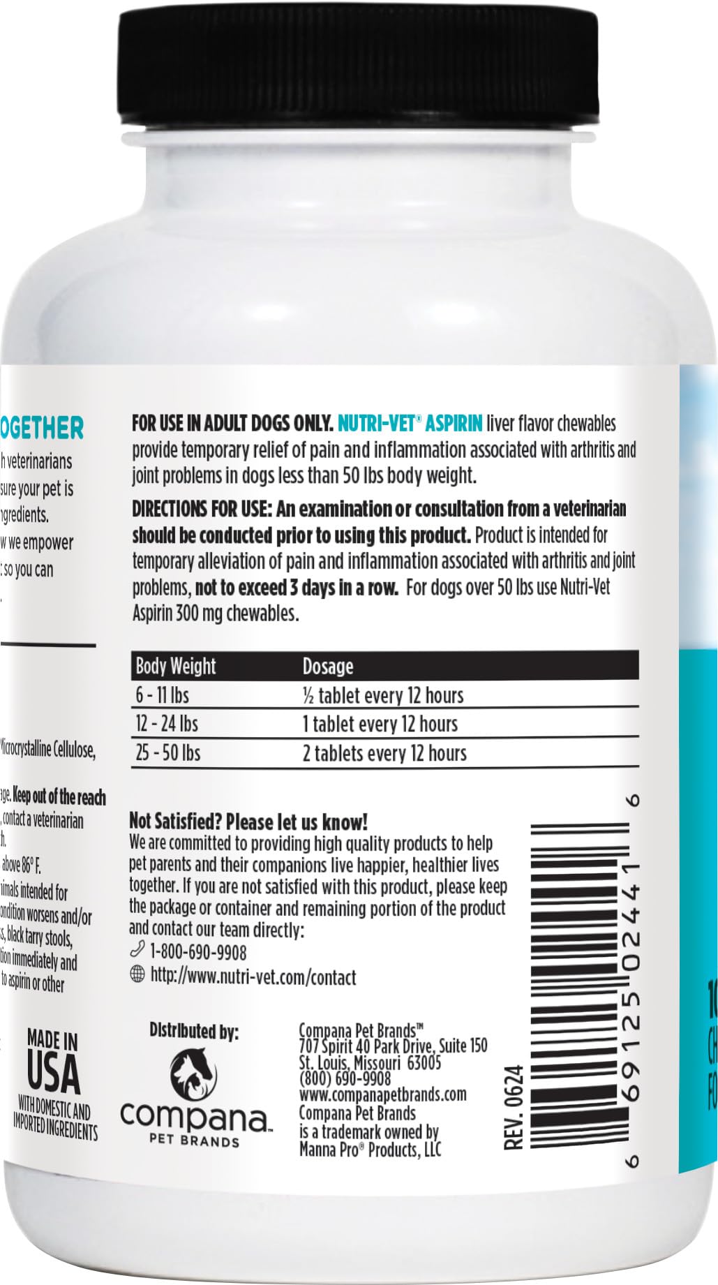 Dog Aspirin 120mg 100 Count A34117