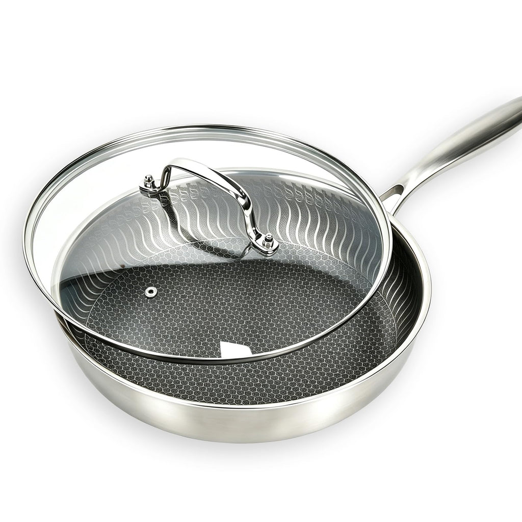11 IN Glass Lid with Stainless Steel Handle W510758