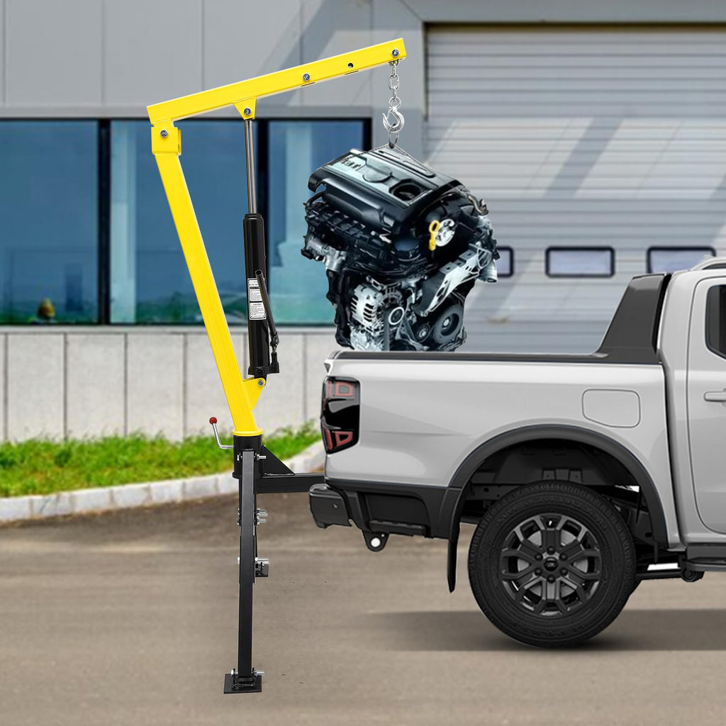 Hydraulic 1000Lbs Hitch-Mounted 360° Swivel Pickup Truck Crane Z260520