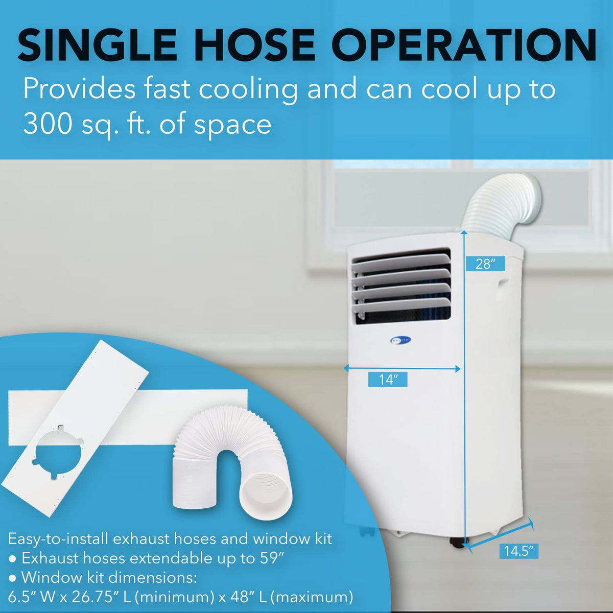 Portable Air Conditioner, 10,000 BTU H967151