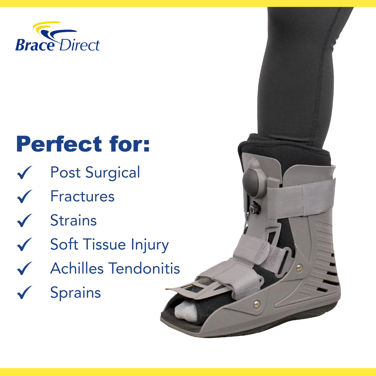 Short Full Shell Walking Boot with Air Pump Small E740301