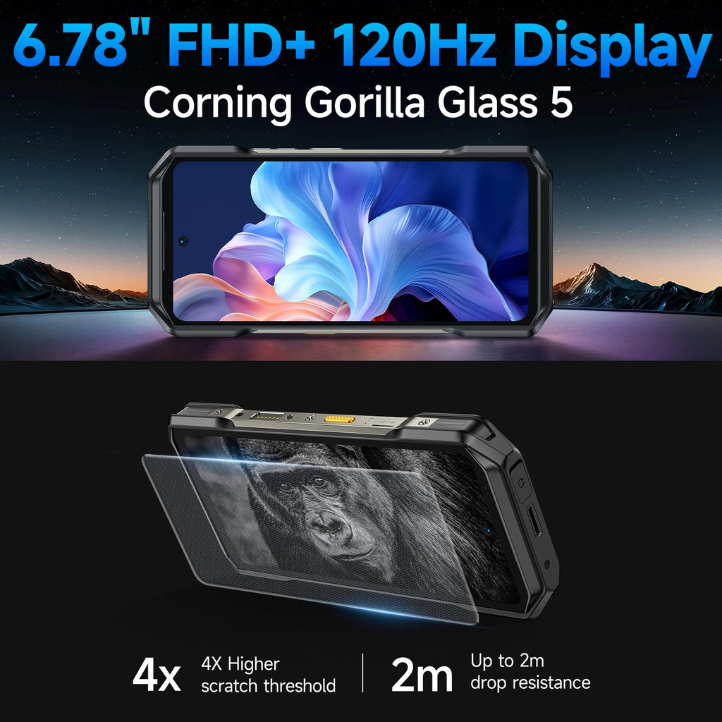 Rugged Smartphone Unlocked 64MP Night Vision 50MP Ultra-Wide Camera Z65627