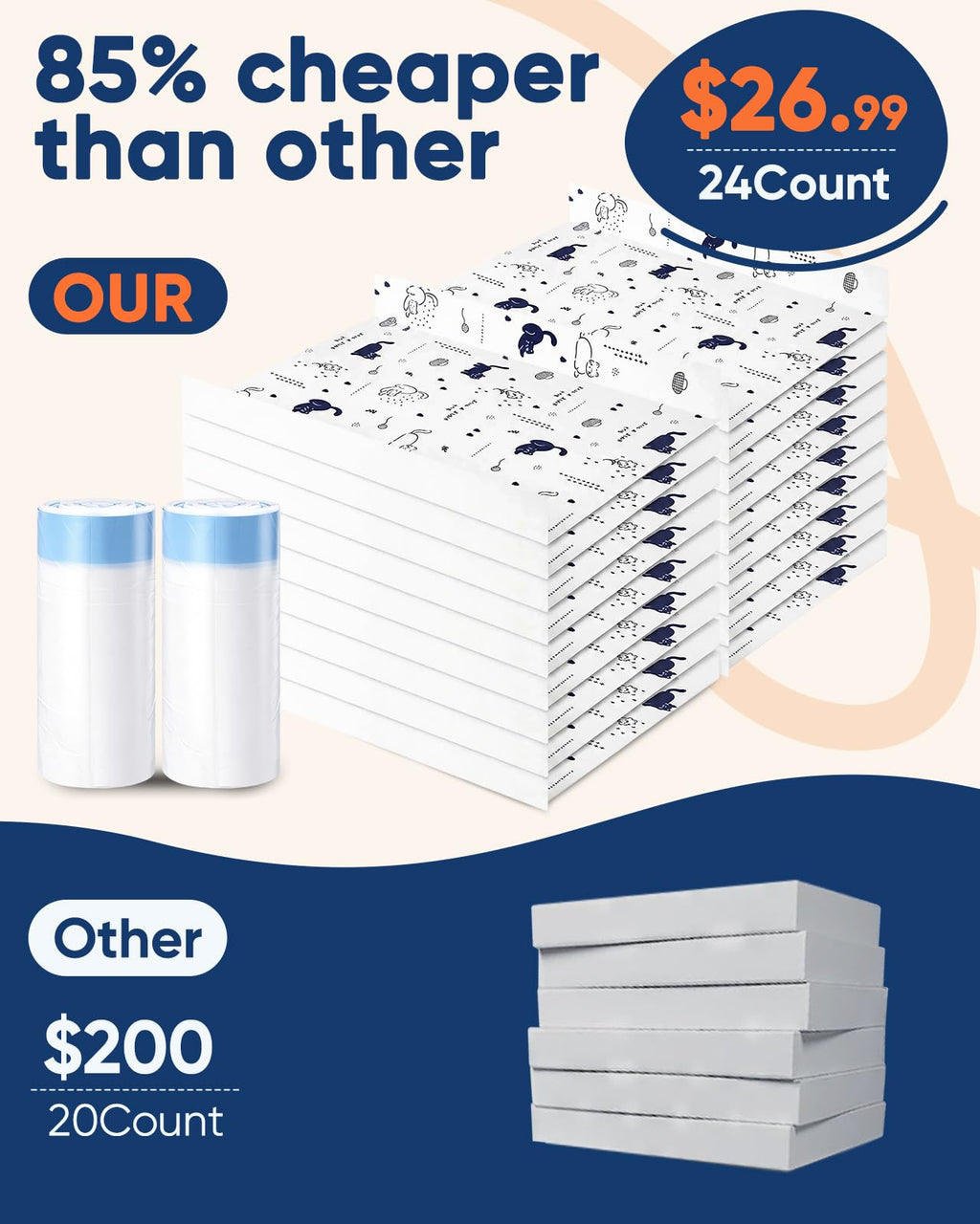 24 Pack Litter Box Liners W5338
