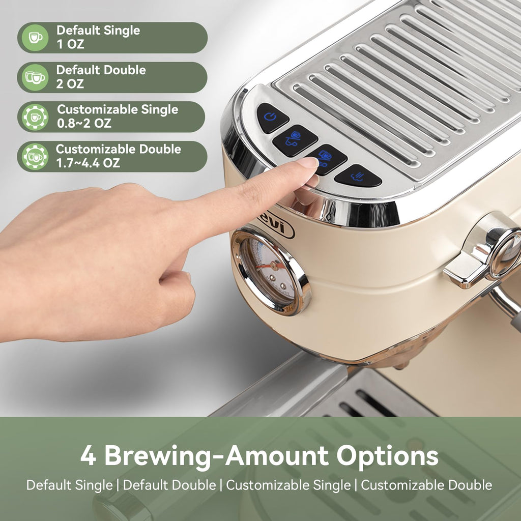 20 Bar Espresso Machine with Conical Burr Coffee Grinder Y151