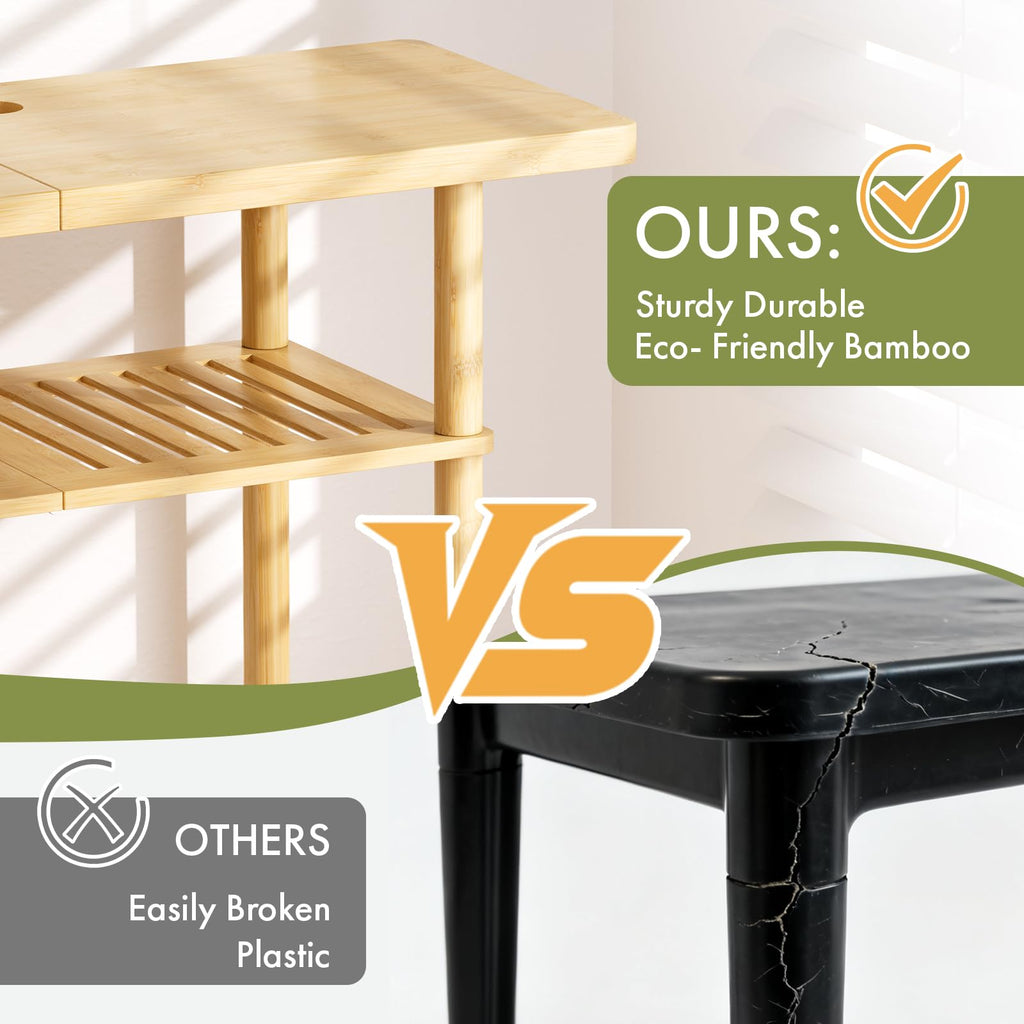 Bamboo 3-Tier TV Stand for up to 32 Inch C1308