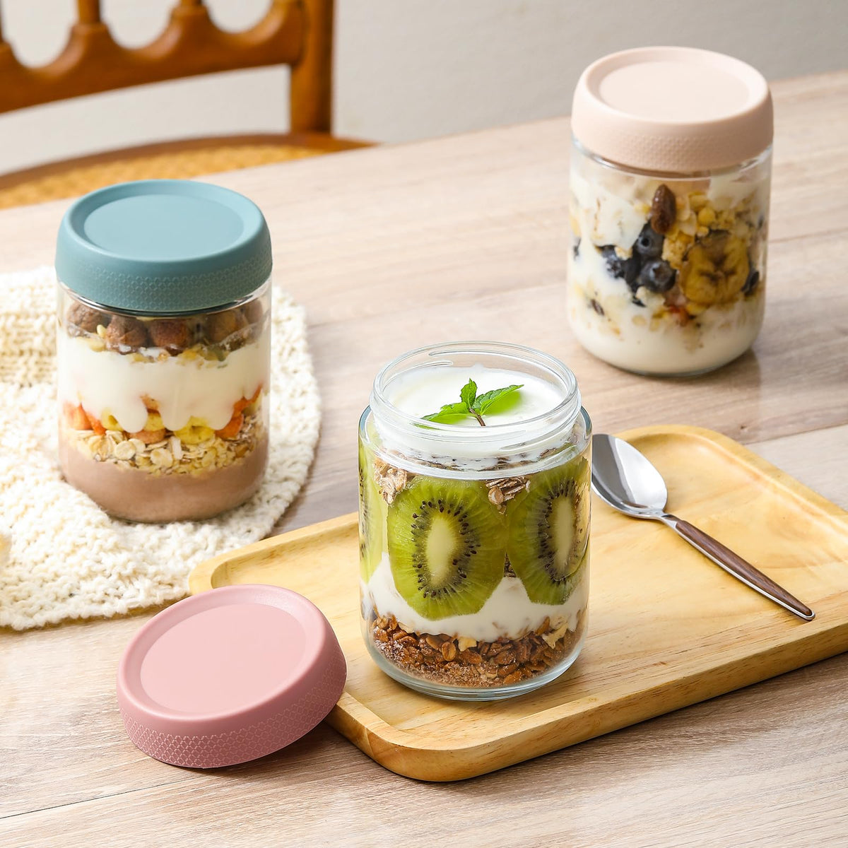 16oz Glass Jars with Airtight Lids R282