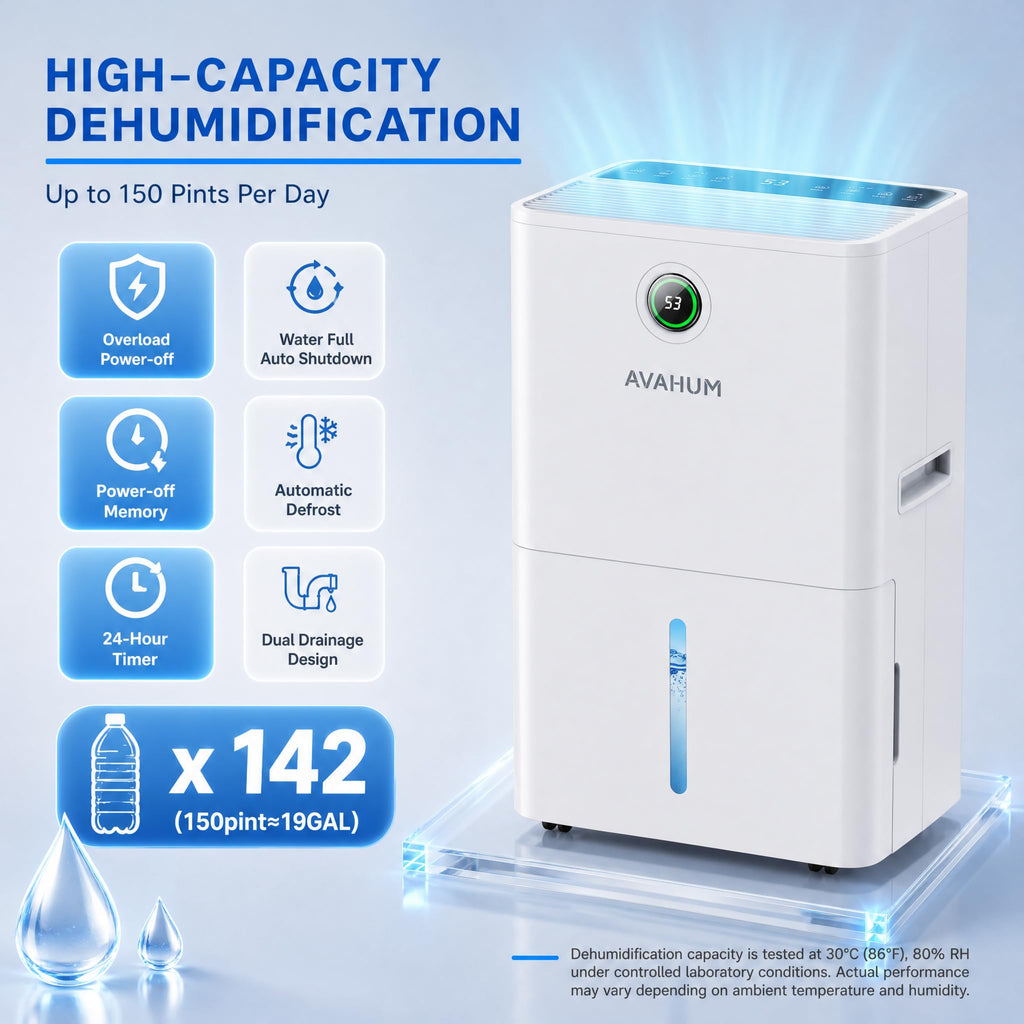150 Pint Dehumidifier with Pump and Drain Hose X821