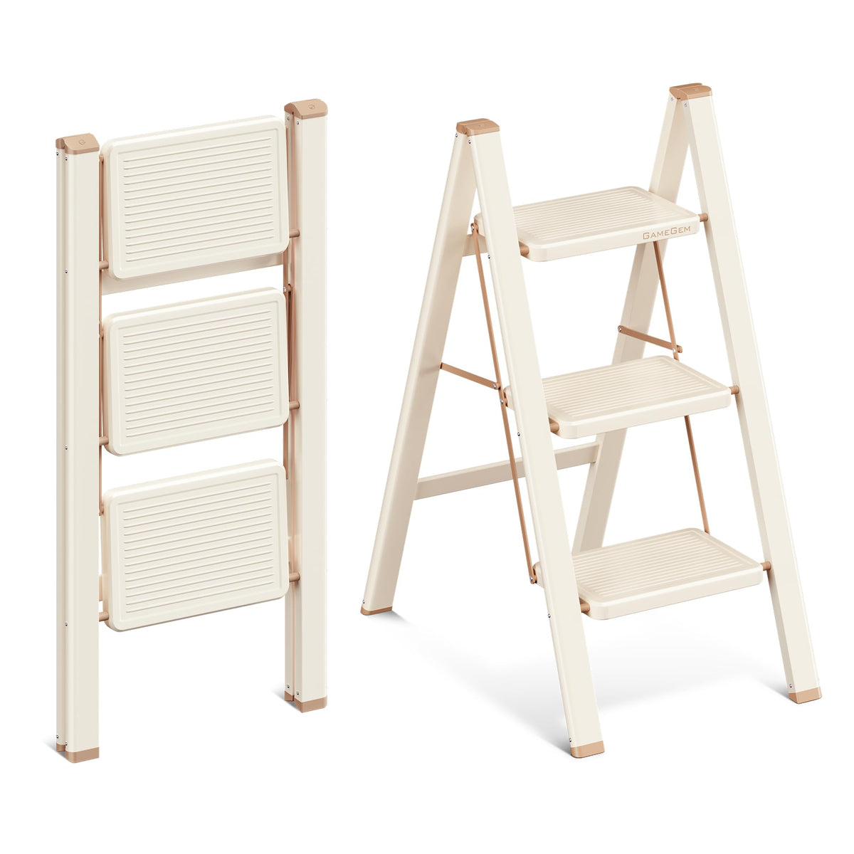 3 Step Folding Ladder with Anti Slip Pedal U742
