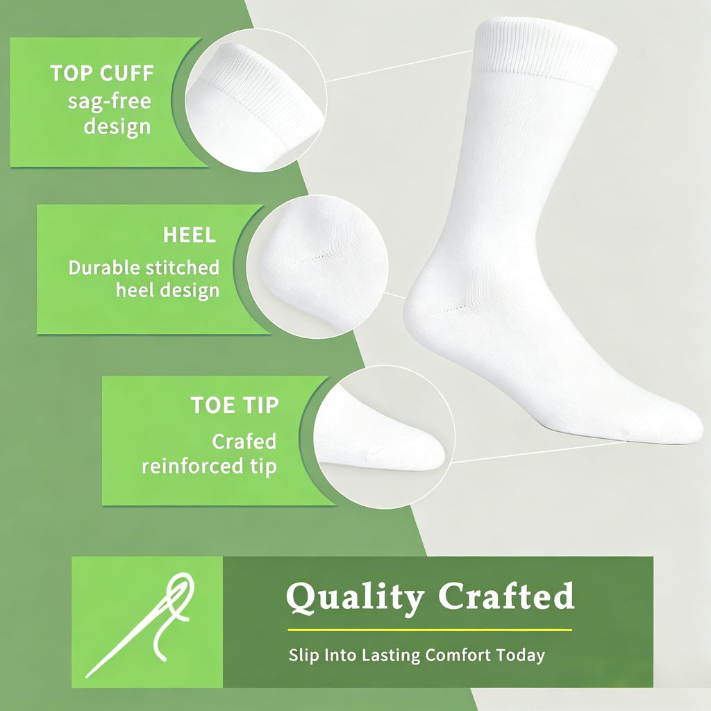 Women's 6 Pairs Bamboo Viscose Crew Socks N5890