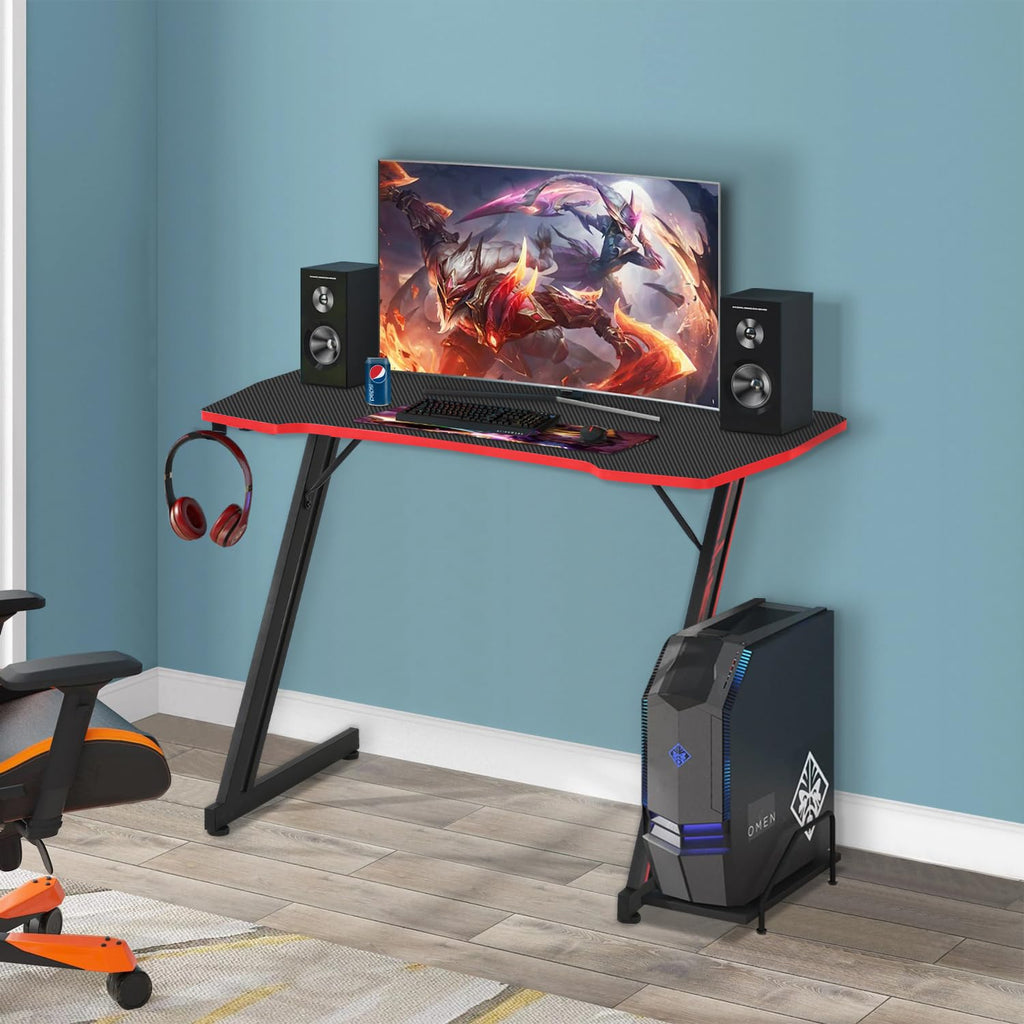 39" Red Z-Shaped Gaming Table L1653