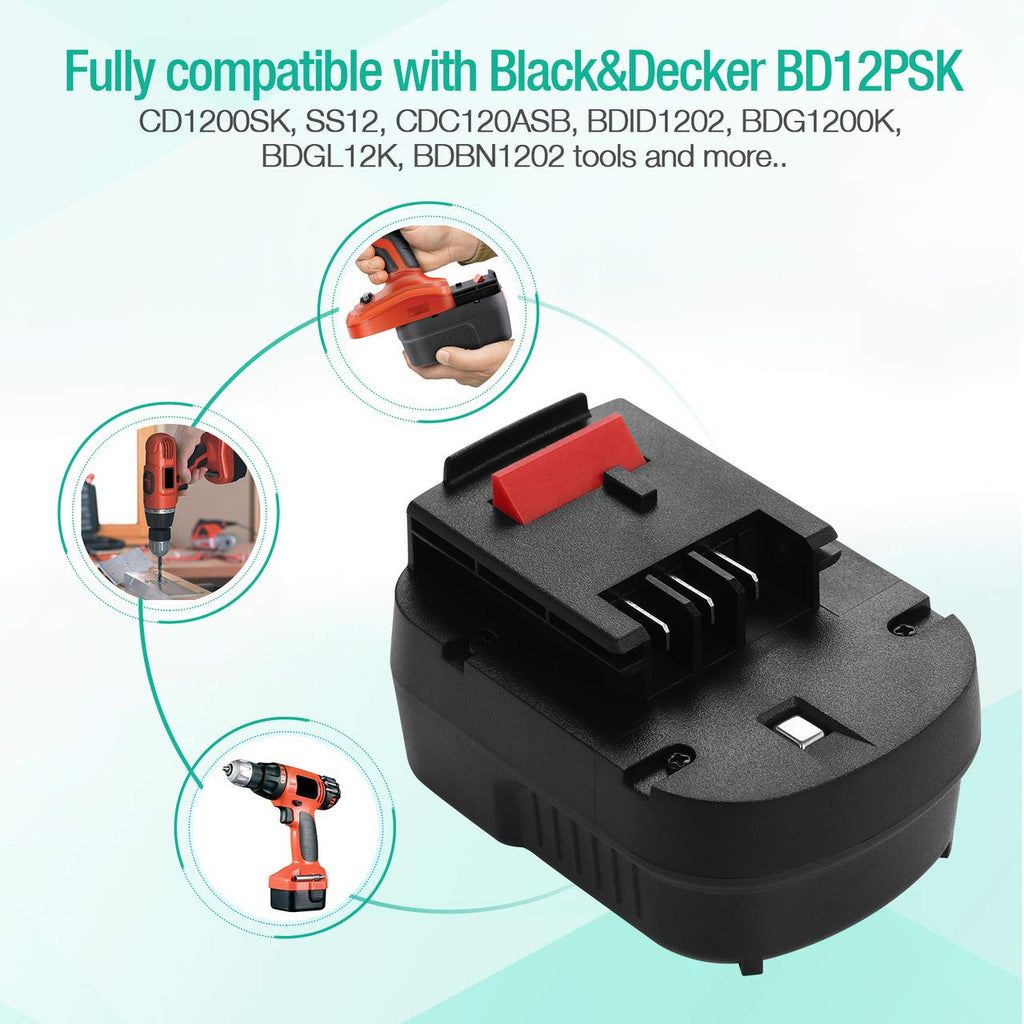 12V 3700mAh NI-MH Replacement Battery I1197
