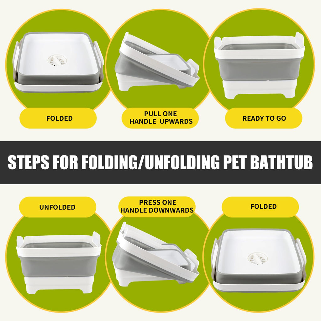 9L Collapsible Small Puppy Kitten Bath Tub M1277