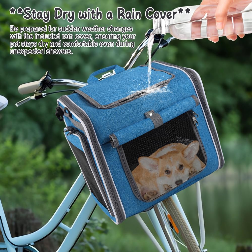 Expandable Foldable Dog Bike Basket Carrier I64925