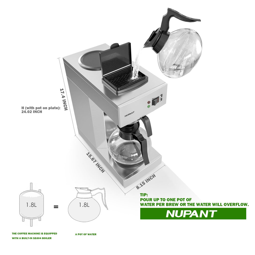 12-Cup Commercial Drip Coffee Maker J454