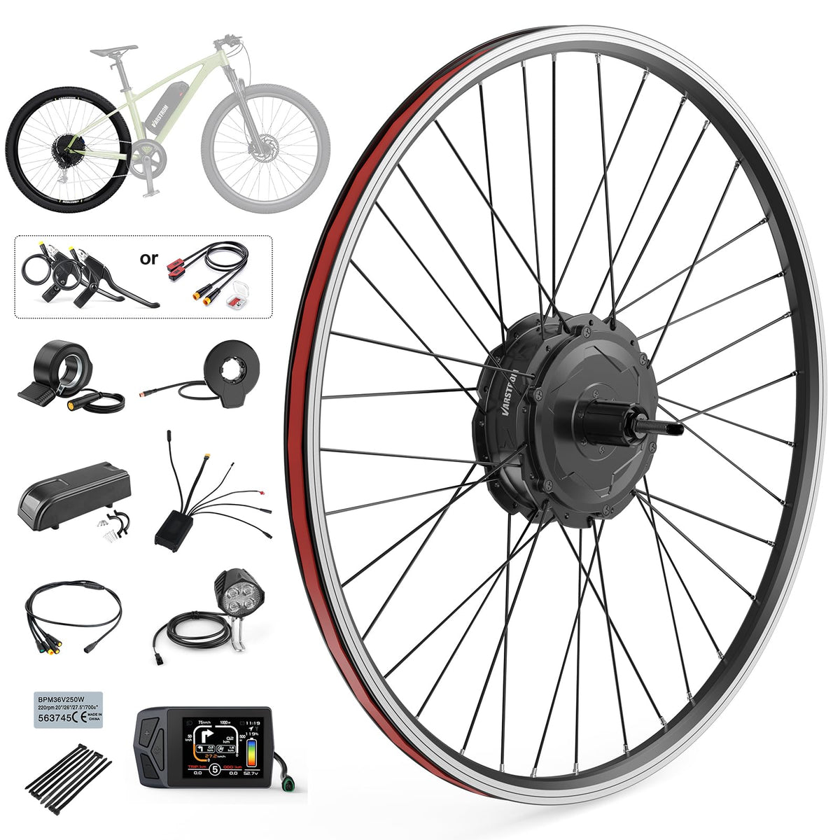 48V 750W Rear Electric Bike Conversion Kit B718