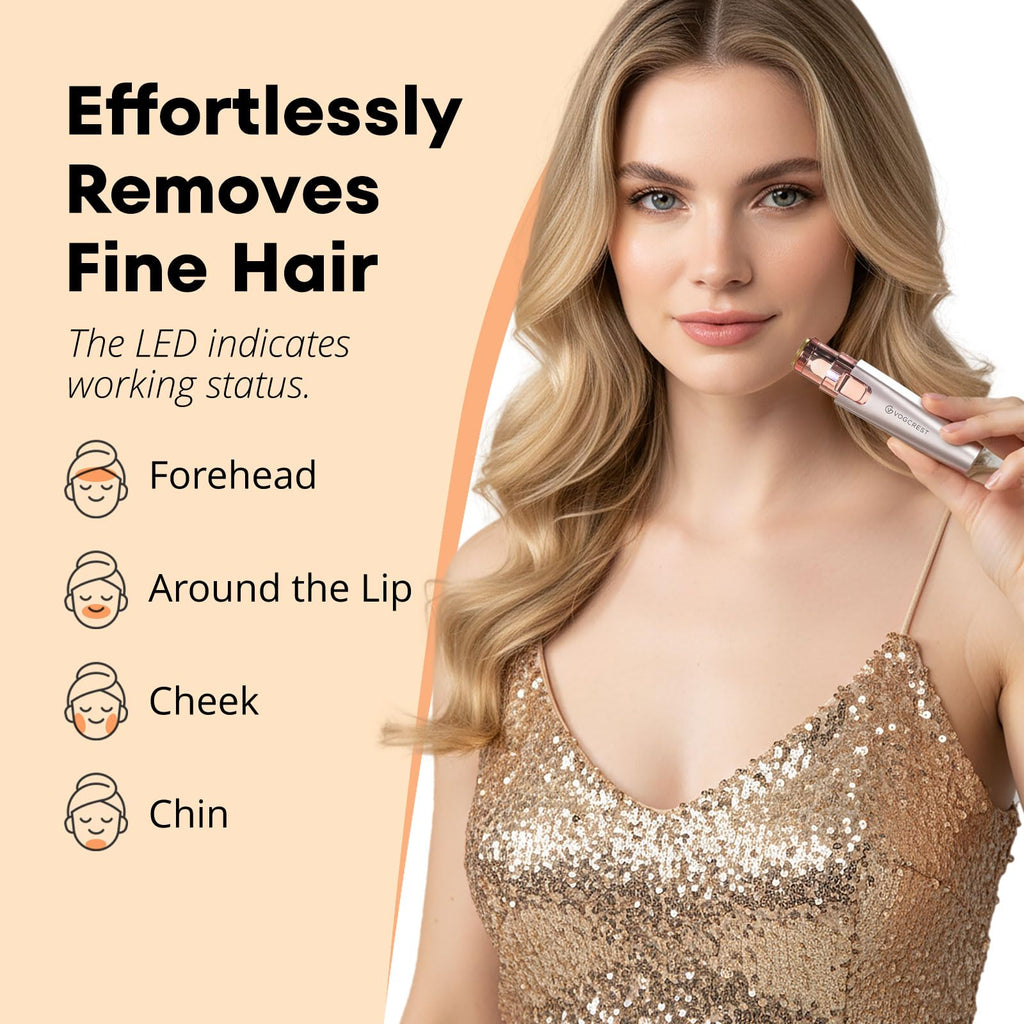 2 in 1 Rechargeable Eyebrow & Facial Trimmer with LED Light O93273