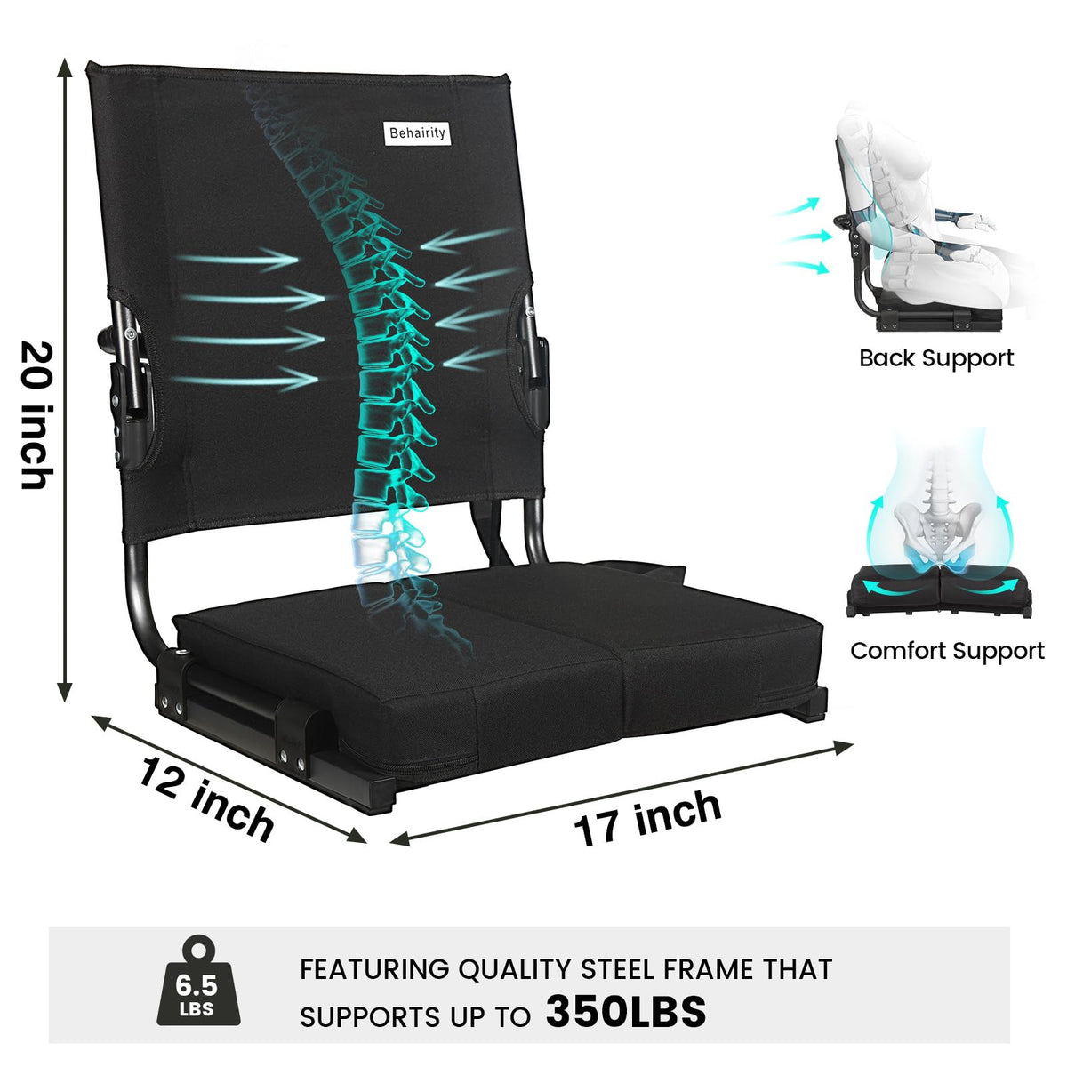 Portable Folding Stadium Seat with High Back O515353