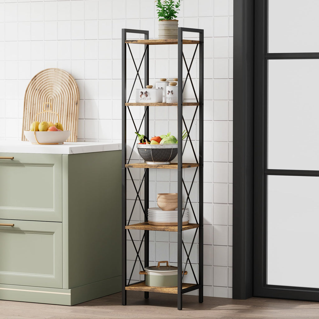 5 Tier Metal Bookshelf E972135