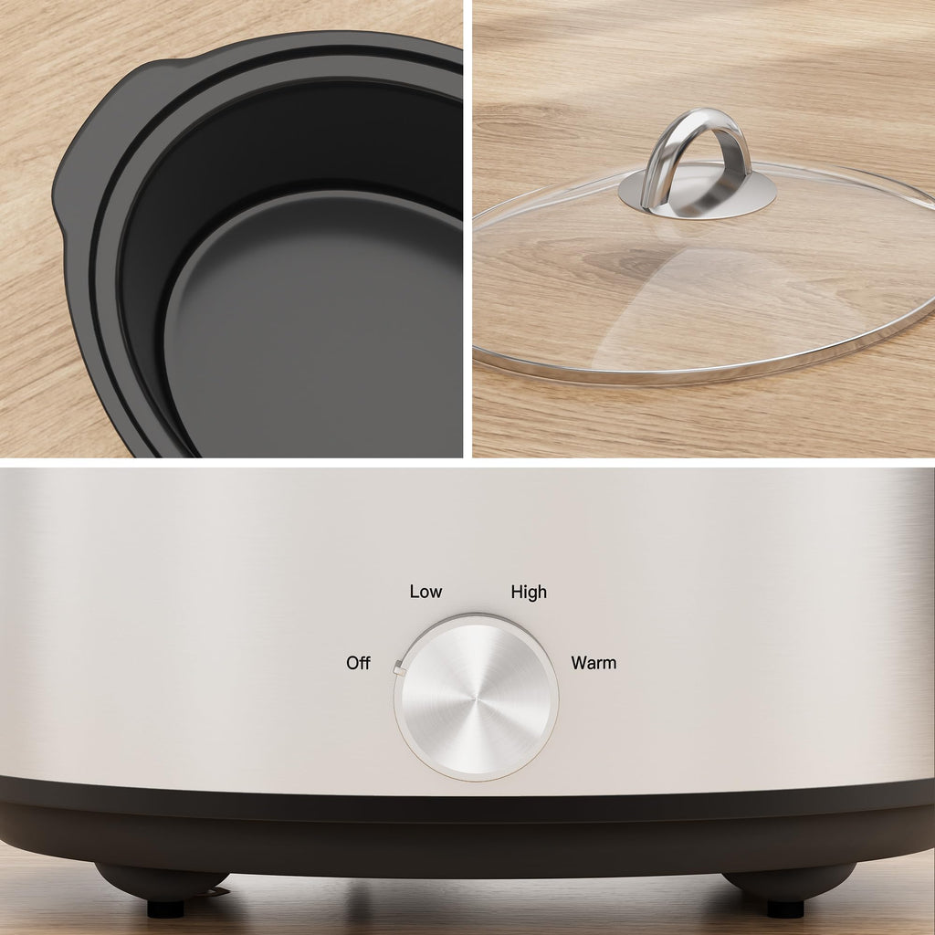 Small 4QT Slow Cooker with Ceramic Pot O486