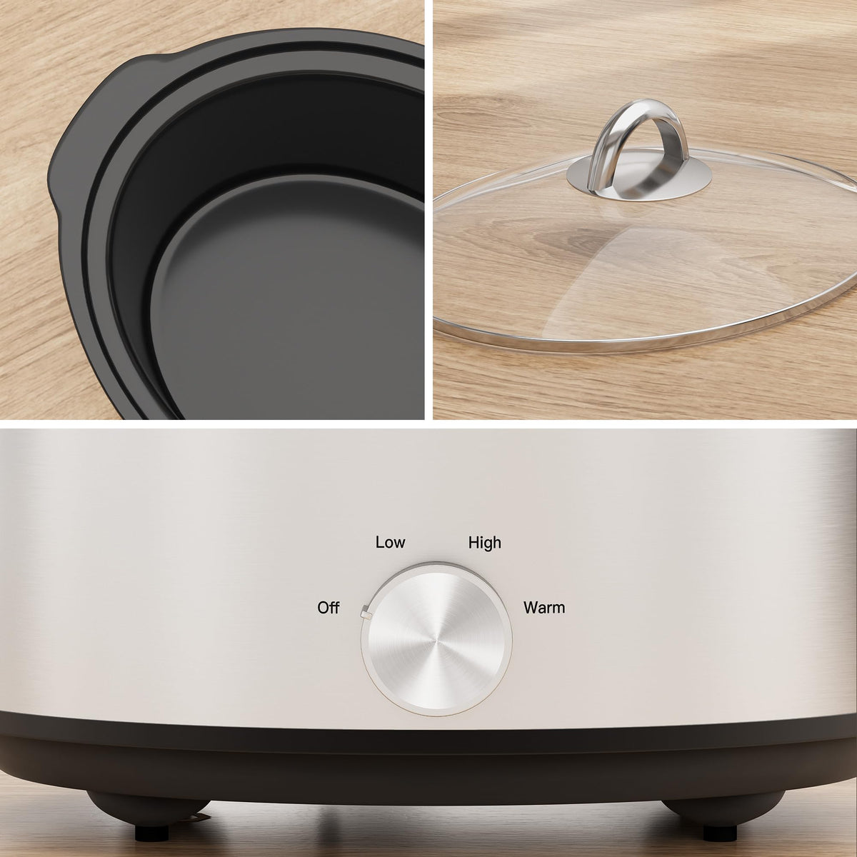 Small 4QT Slow Cooker with Ceramic Pot O486