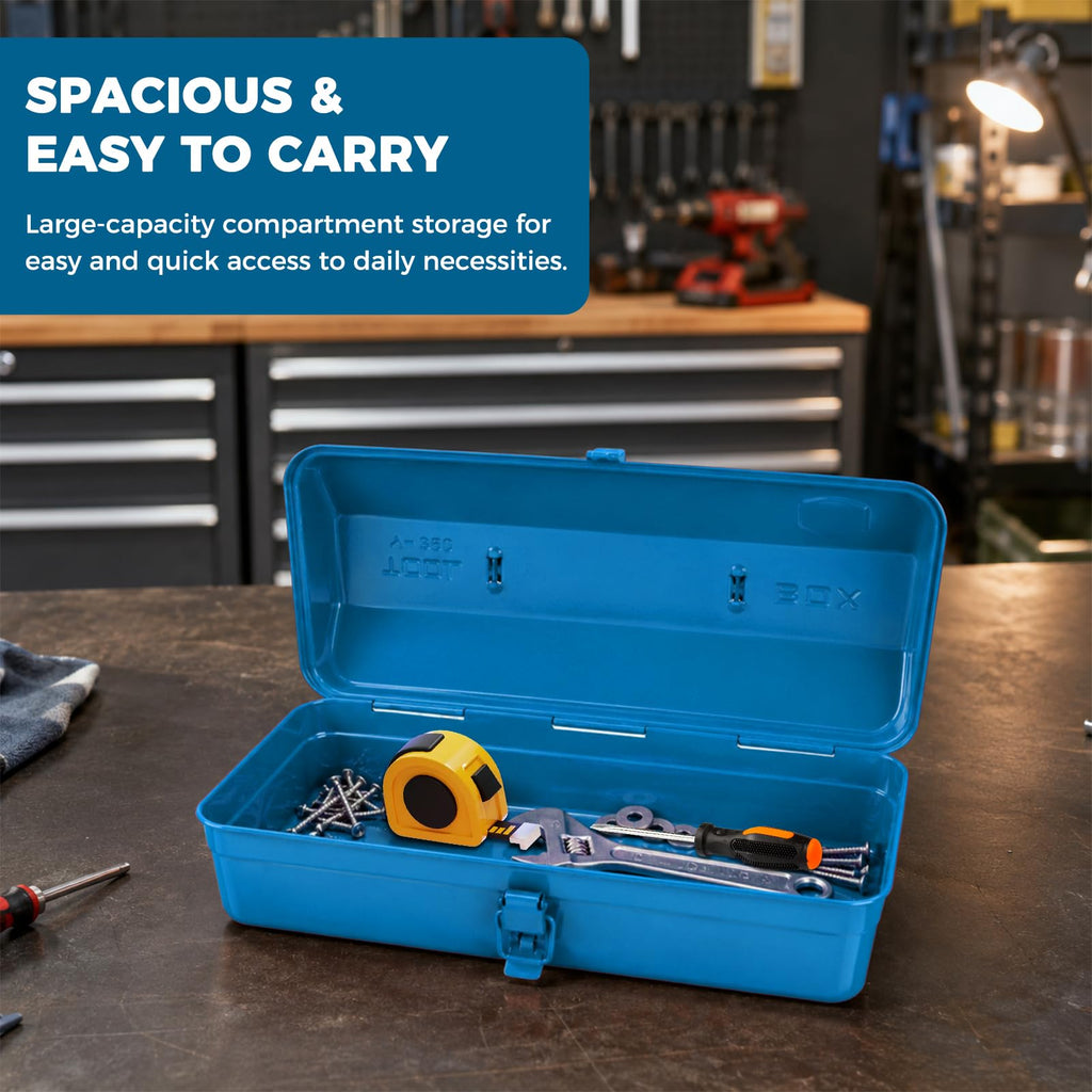 14.6" Metal Tool Box with Lock D974