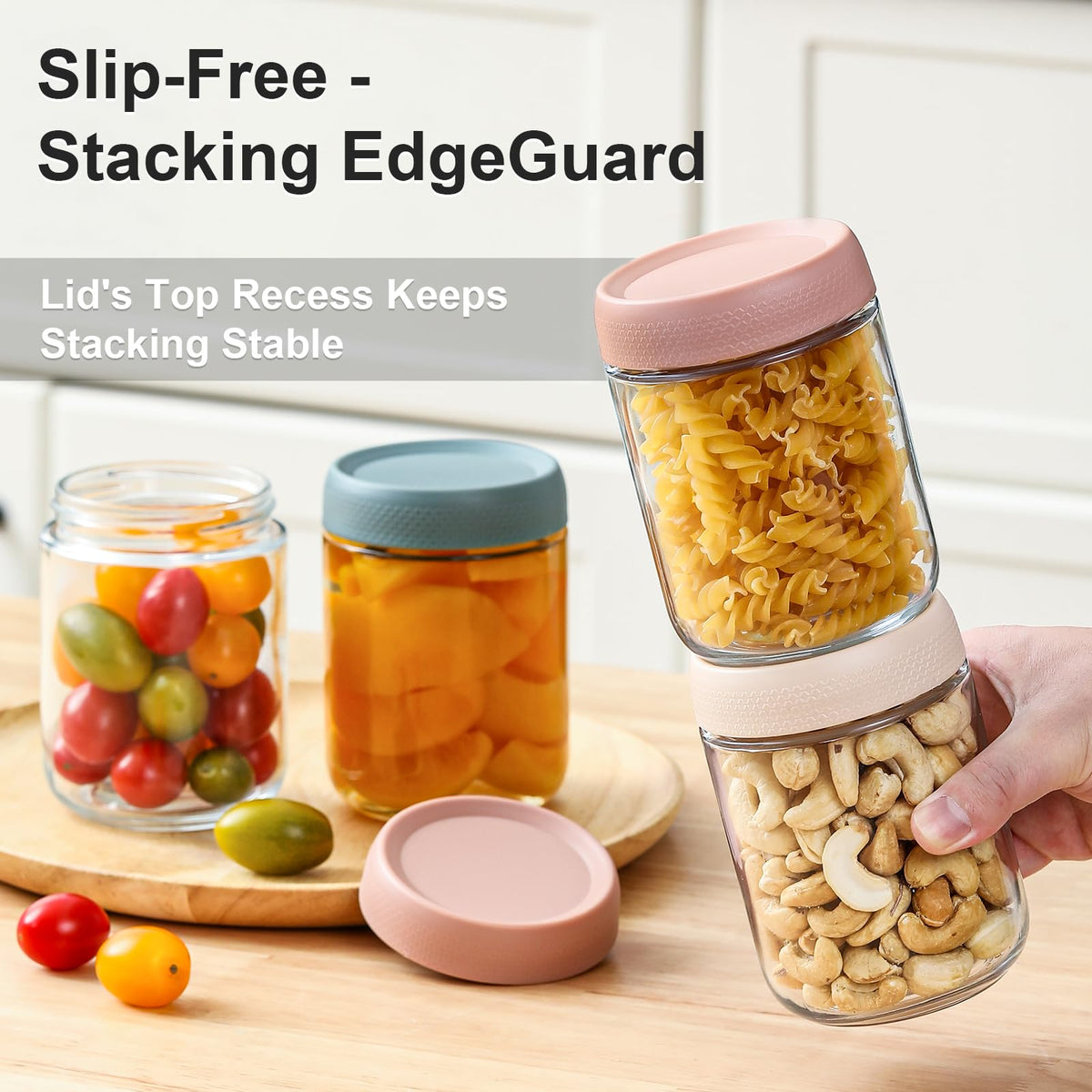 16oz Glass Jars with Airtight Lids R282