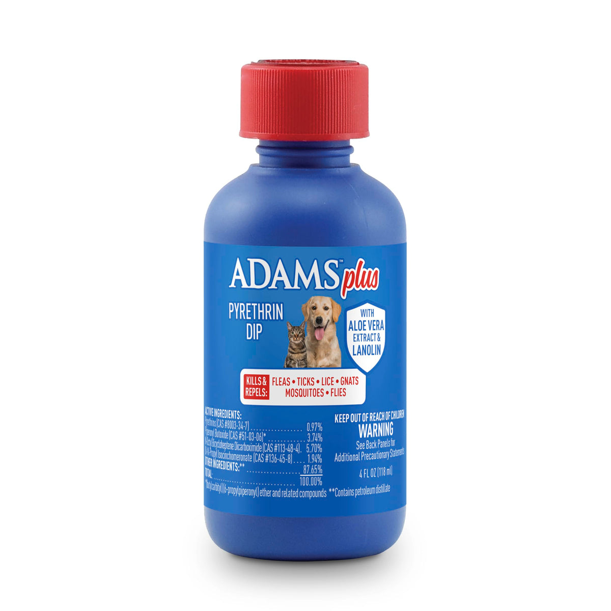 Plus Pyrethrin Flea Dip For Dogs and Cats 4 Fl oz N83094