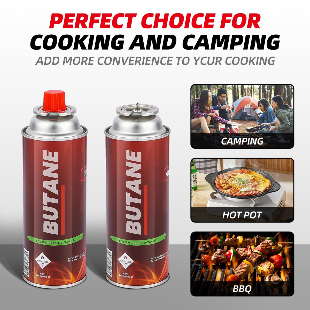 12 Pack Butane Fuel Canisters for Portable Camping Stoves I962
