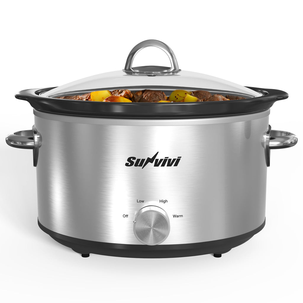 Small 4QT Slow Cooker with Ceramic Pot O486