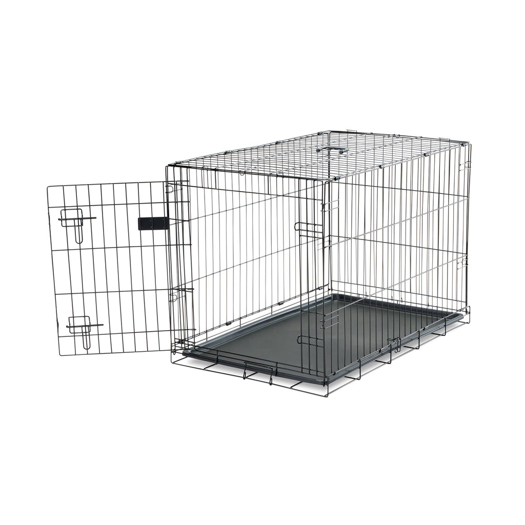 36" Foldable Metal Dog Crate with Removable Tray J9943