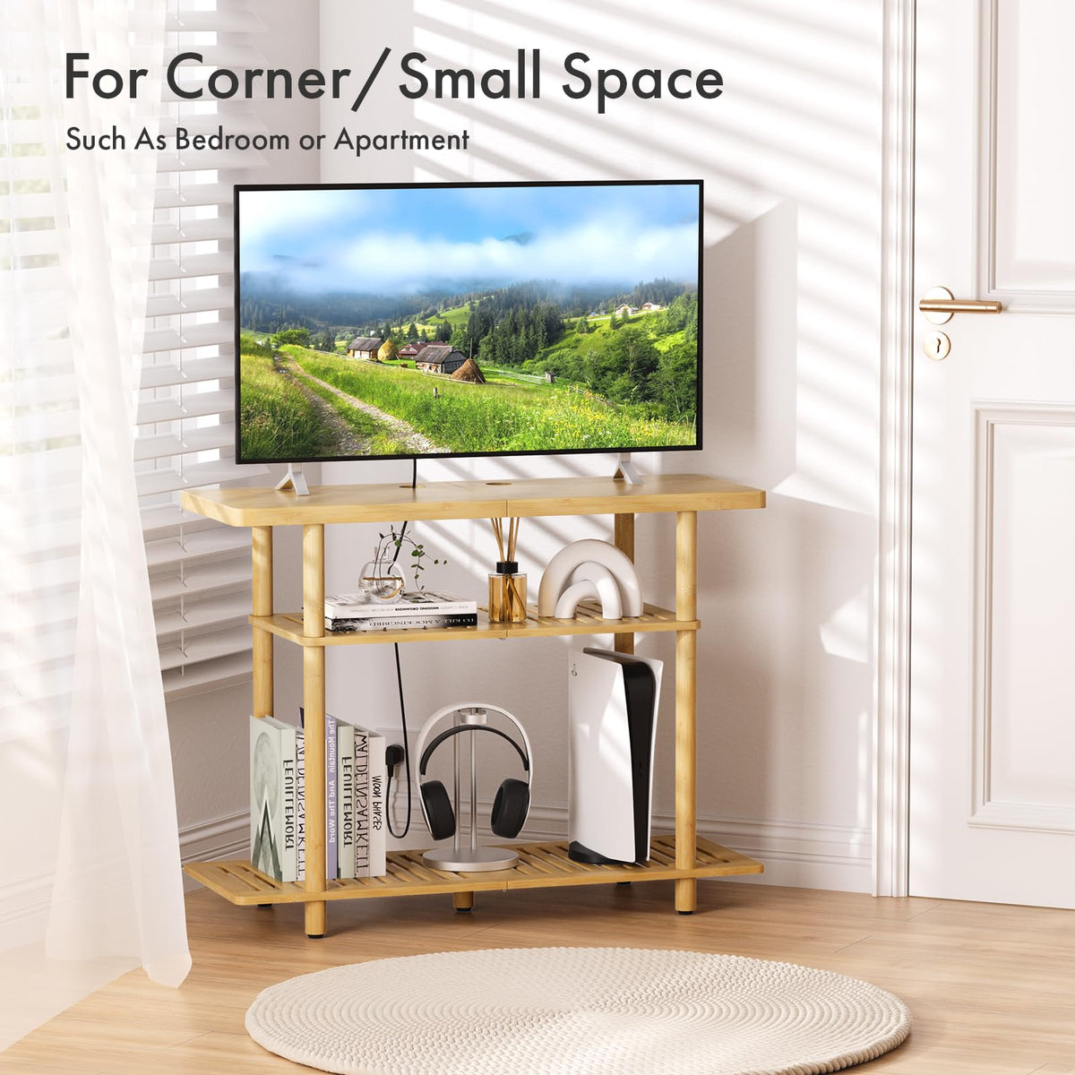 Bamboo 3-Tier TV Stand for up to 32 Inch C1308