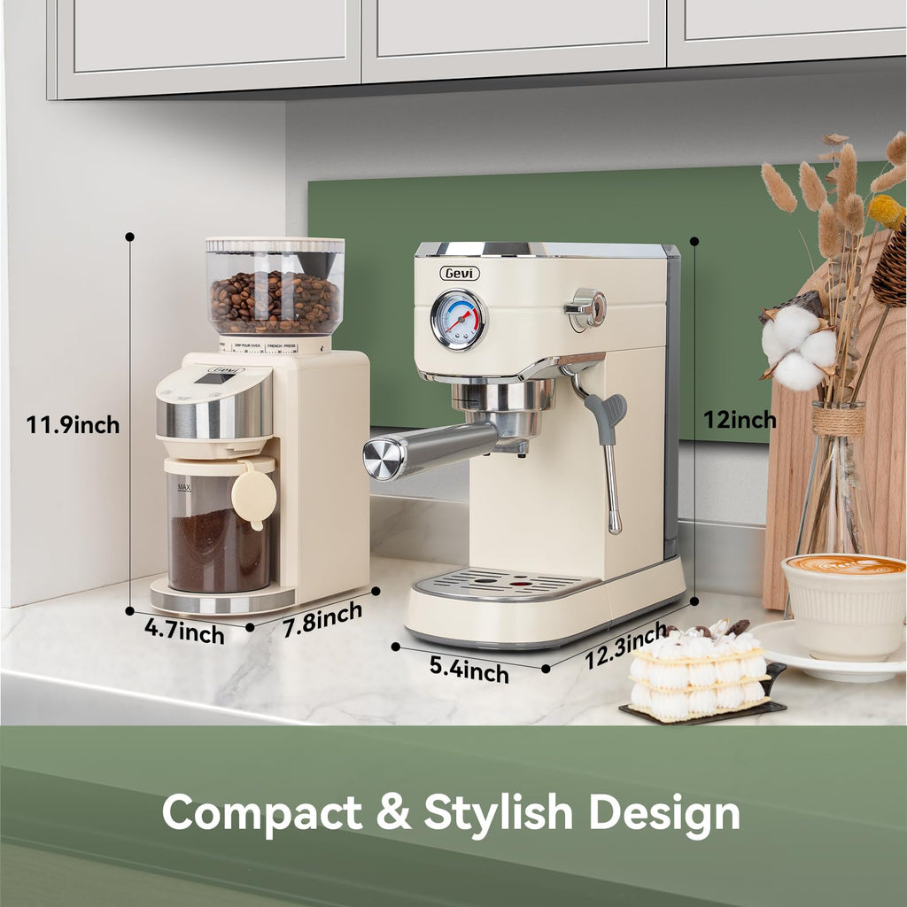 20 Bar Espresso Machine with Conical Burr Coffee Grinder Y151