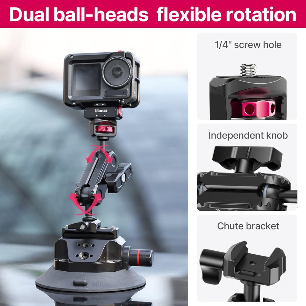 Suction Mount 4.5'' Magic Arm Bracket for DSLR Cameras A8776
