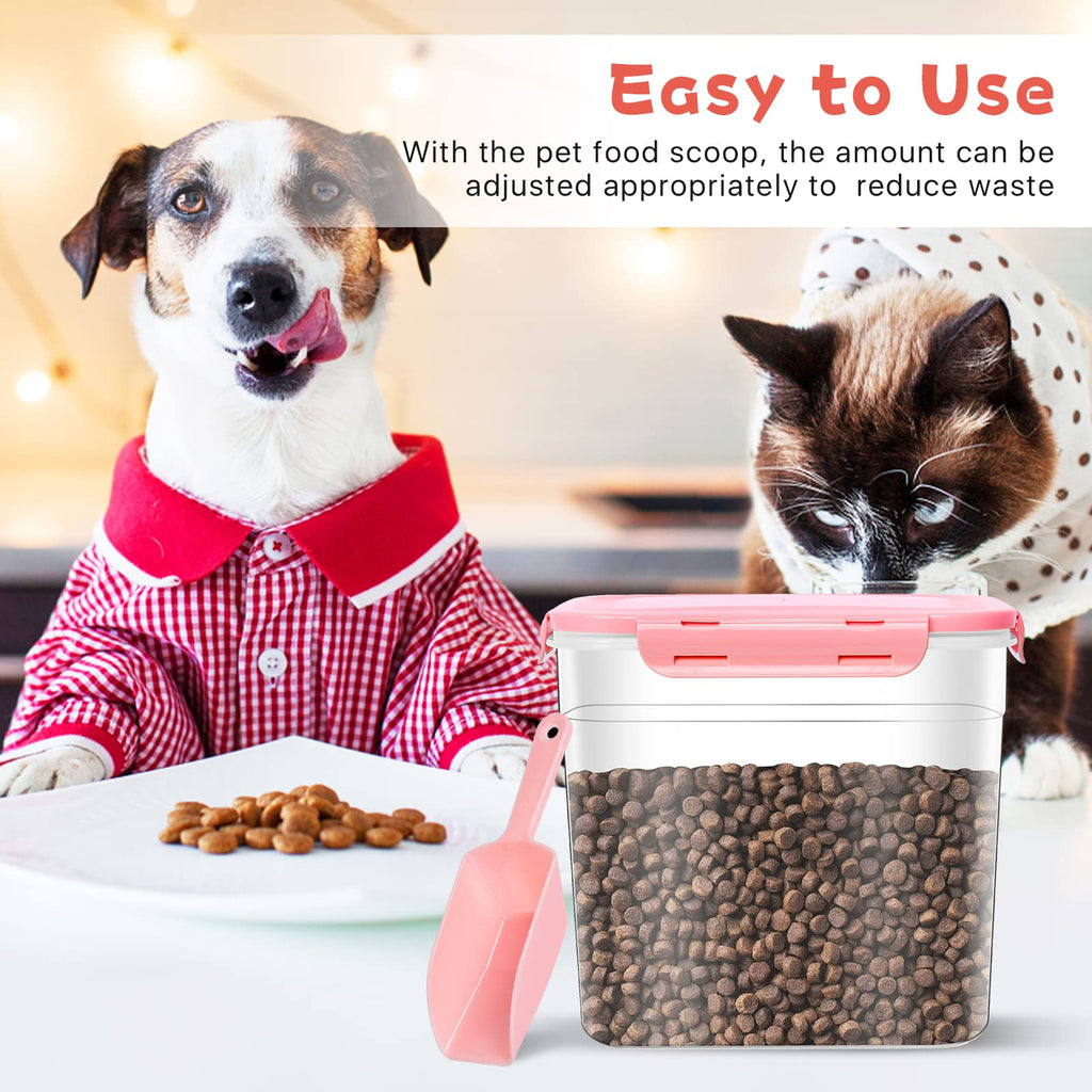 3 Pieces Plastic Pet Food Storage Containers with Spoon J20079