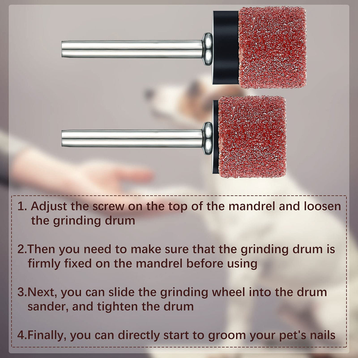 22 Pcs Dog Nail Grinder Bands 60 and 100 Grit X8246