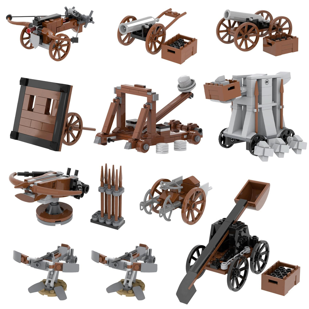 564 Pcs Medieval Weapons Building Block Set J2139