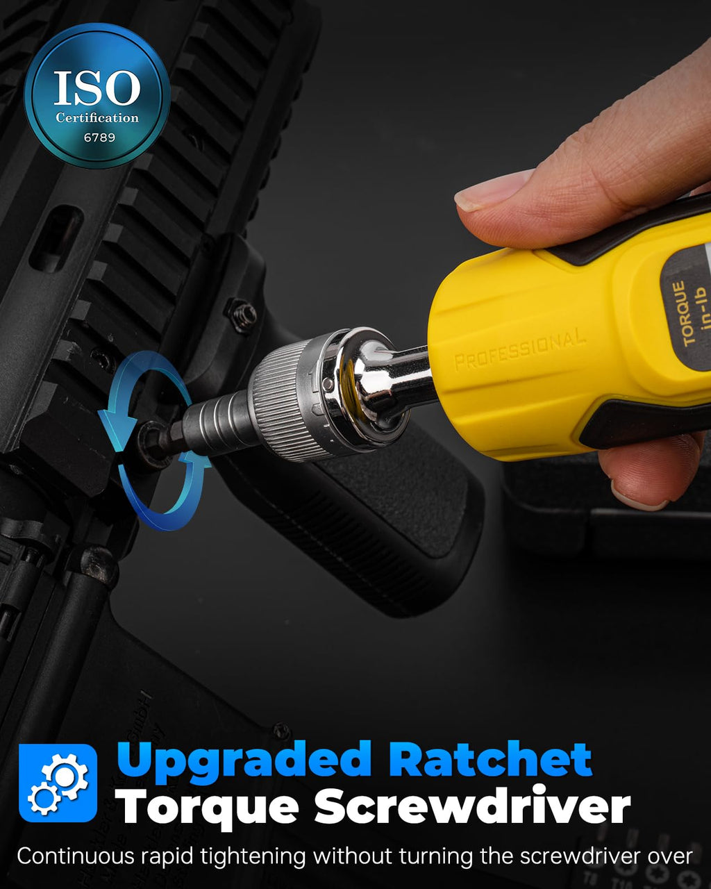 1/4" Ratchet Torque Screwdriver, 10-70 in-lbs, S2 Hex Bits L776