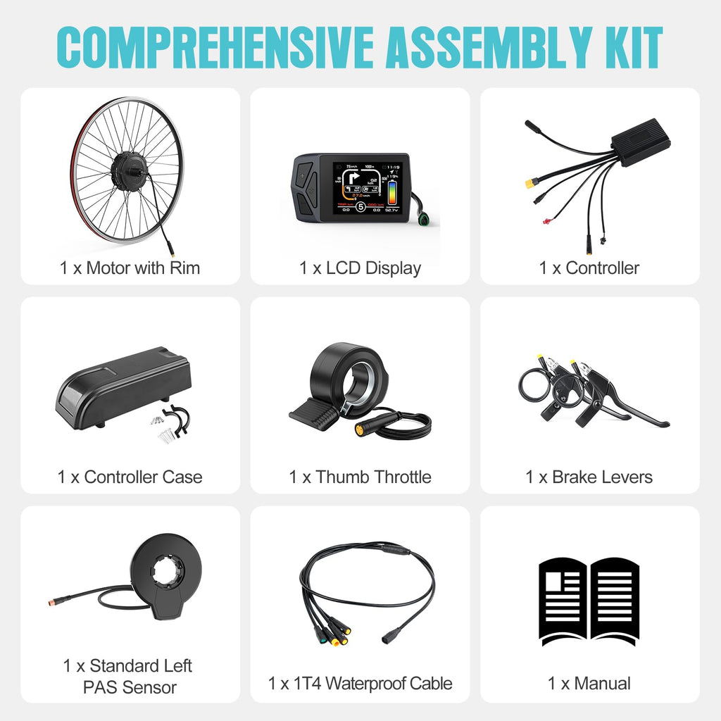 48V 750W Rear Electric Bike Conversion Kit B718