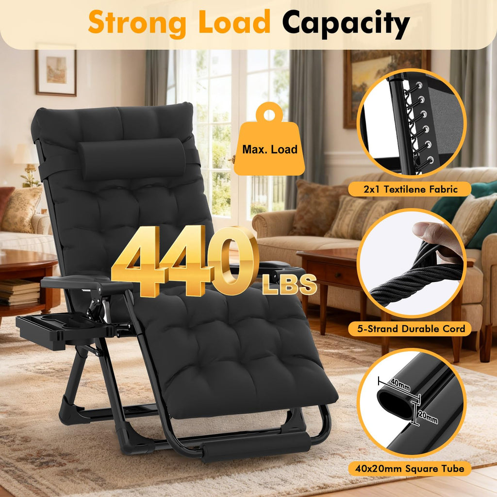 Oversized Zero Gravity Chair XL Black L711924
