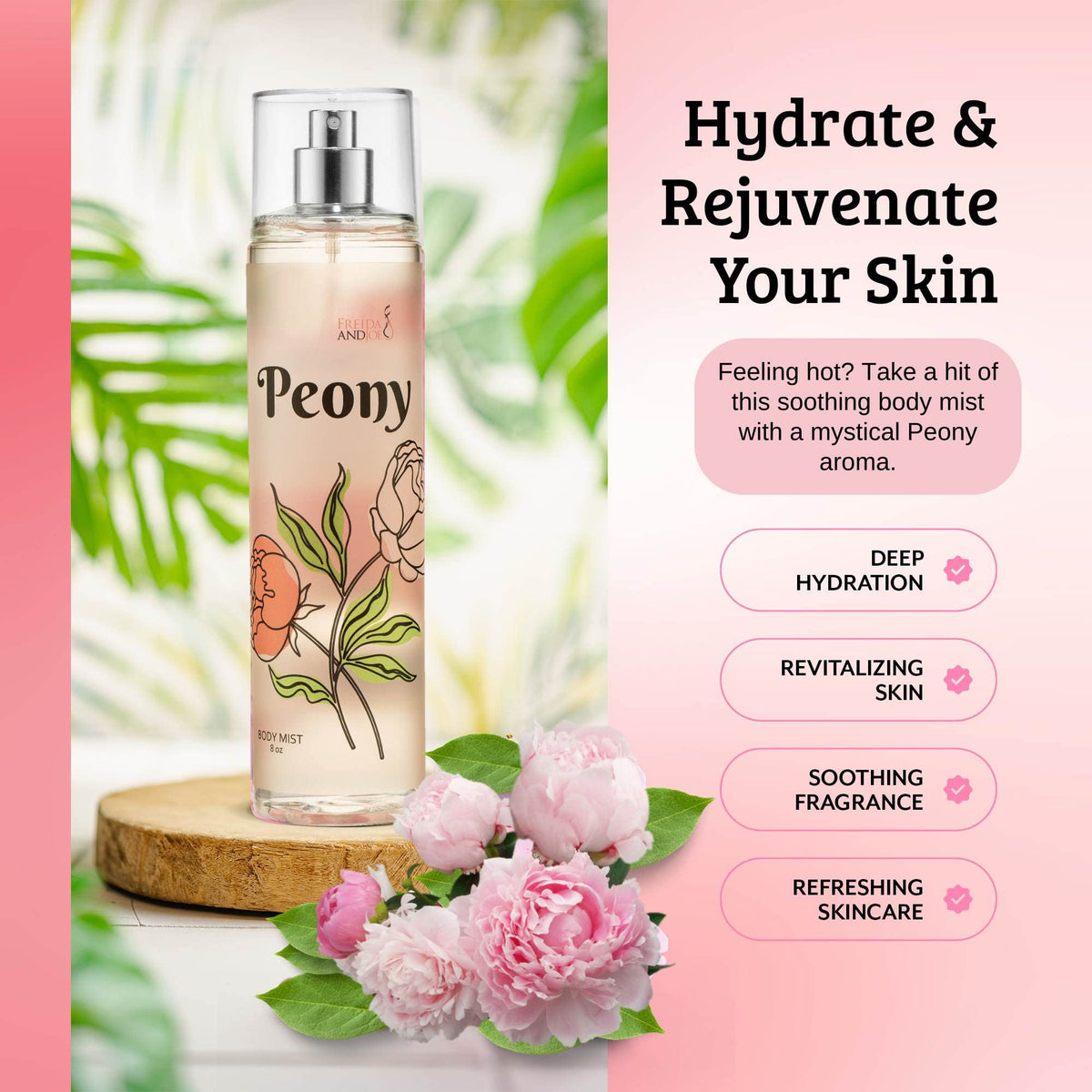 Body Mist Spray Peony Floral F654804