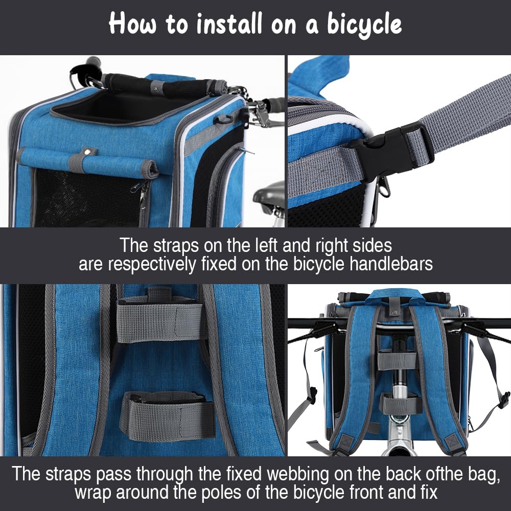Expandable Foldable Dog Bike Basket Carrier I64925