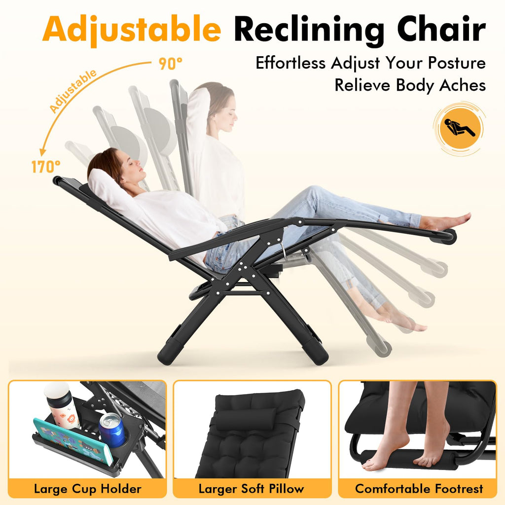 Oversized Zero Gravity Chair XL Black L711924